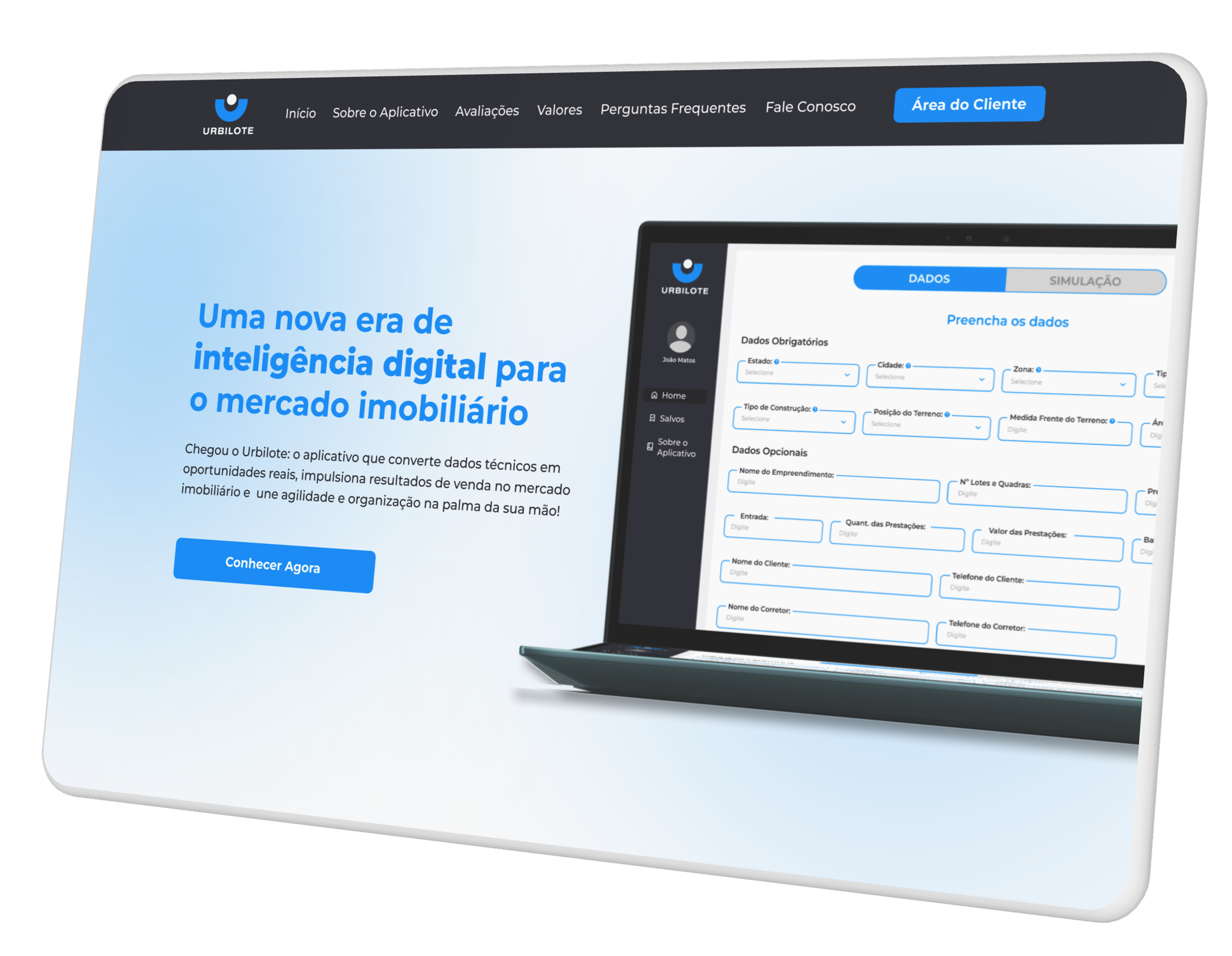 Landing Page Urbilote